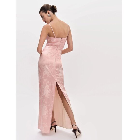Reformation Frankie Silk Dress - Pink - Picture 5 of 13